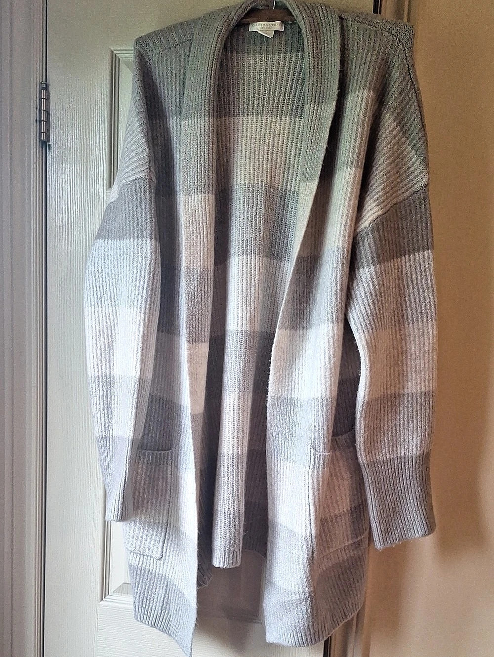 Christian Siriano Color Block Cardigan Size Large